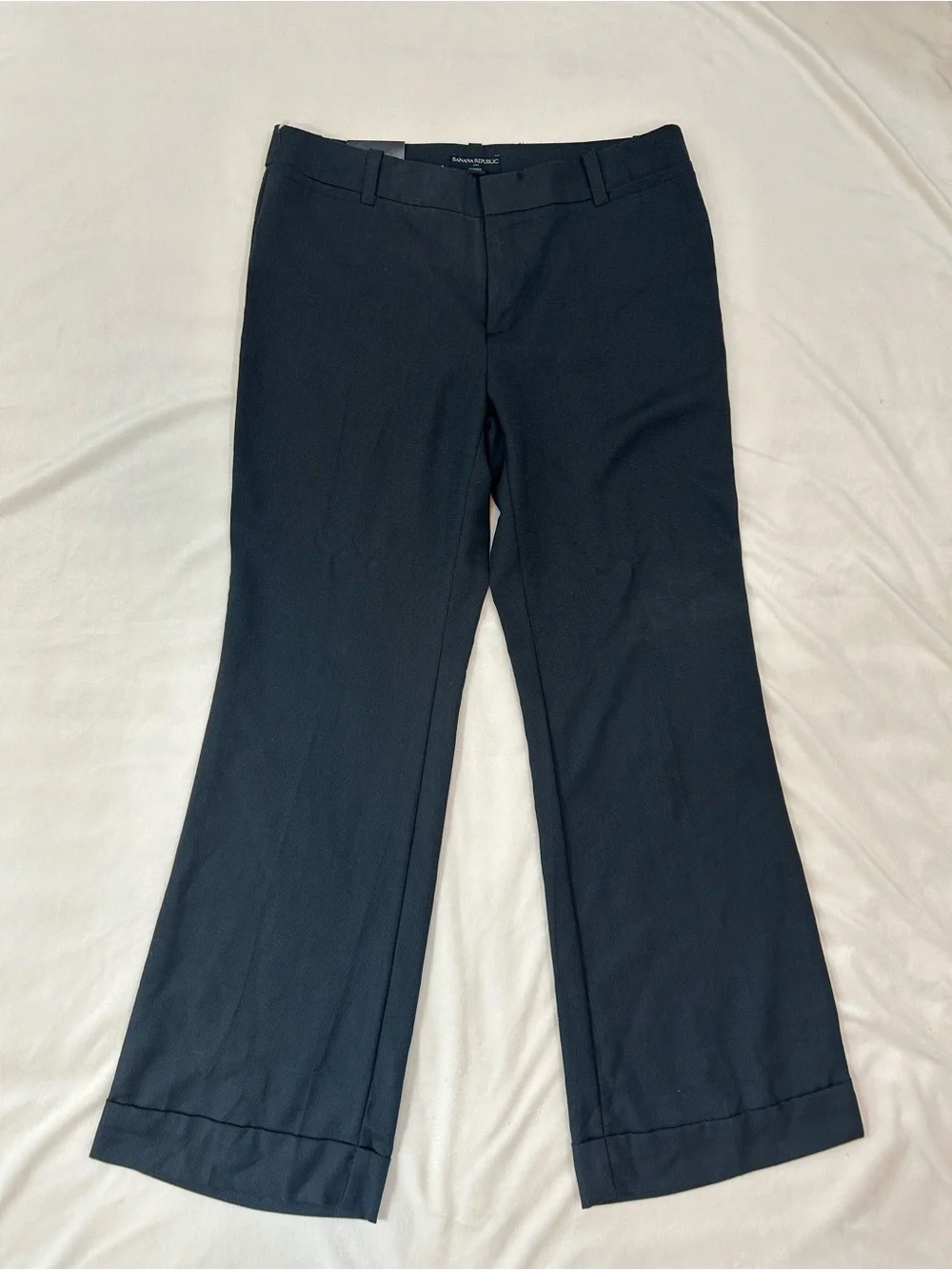 Banana Republic Ryan Fit Dress Pants, Low Waist Black Slacks, Size 14